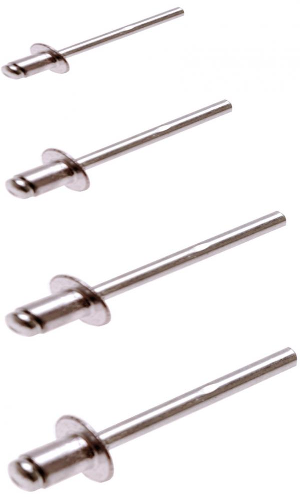 Blindnieten-Sortiment | Aluminium | 2,4 - 4,8 mm | 400-tlg.