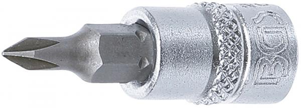 Bit-Einsatz | Antrieb Innenvierkant 6,3 mm (1/4") | Kreuzschlitz PH0