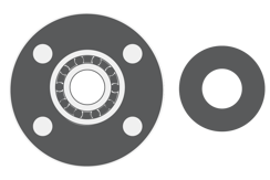 Radlager & Gummibuchse