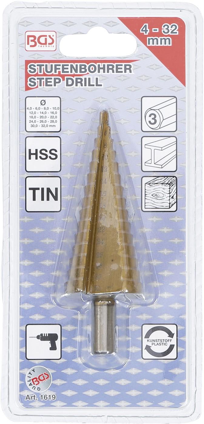 Stufenbohrer | titannitriert | Ø 4 - 32 mm