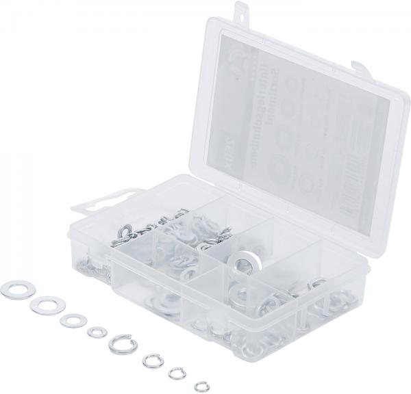 Federringe-/Unterlegscheiben-Sortiment | Ø 4 - 8 mm | 250-tlg.