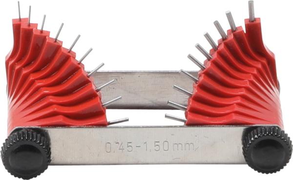 Düsenlehre | 0,45 - 1,50 mm | 20-tlg.