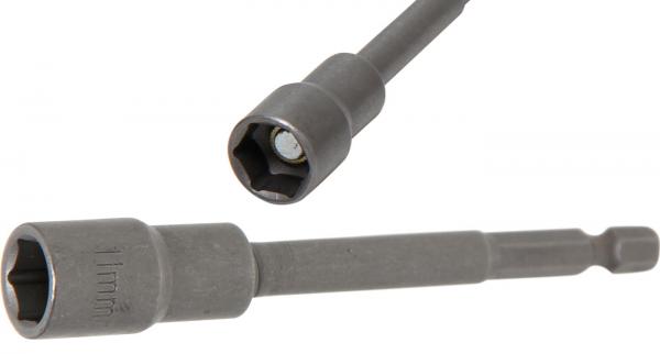 Steckschlüssel-Einsatz Sechskant, extra lang | für Bohrmaschinen | Antrieb Außensechskant 6,3 mm (1/4") | SW 11 mm