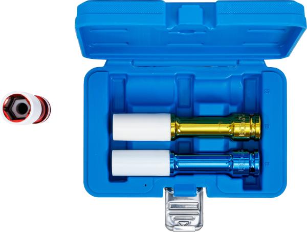 Kraft-Schoneinsatz-Satz | Antrieb Innenvierkant 12,5 mm (1/2") | 150 mm tief | SW 17 / 19 / 21 mm | 3-tlg.