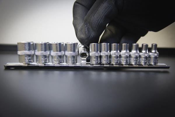 Steckschlüssel-Einsatz-Satz Zwölfkant | Antrieb Innenvierkant 6,3 mm (1/4") | Zollgrößen | 12-tlg.