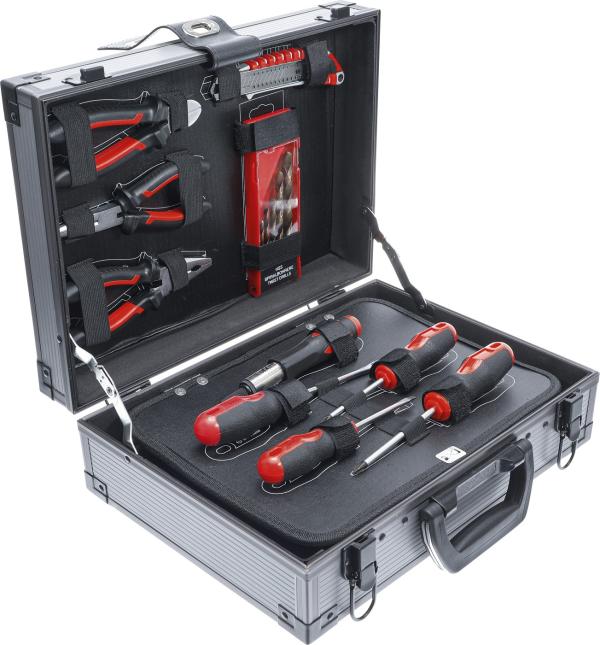 Werkzeug-Satz im Alukoffer | mit 66 Werkzeugen
