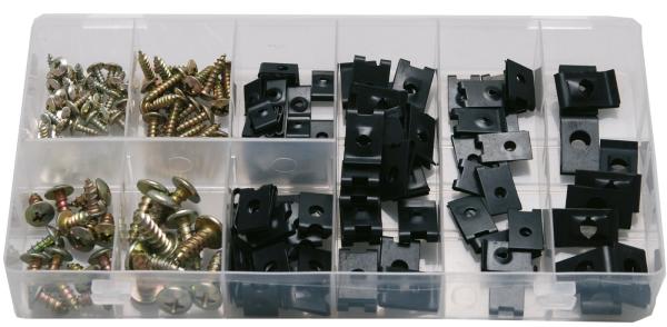 Karosserie-Blechmuttern- und Schrauben-Sortiment | 170-tlg.
