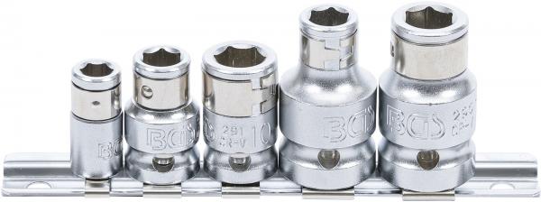 Bit-Adapter-Satz mit Haltekugel | Innenvierkant 6,3 mm (1/4") / 10 mm (3/8") / 12,5 mm (1/2") | 5-tlg.