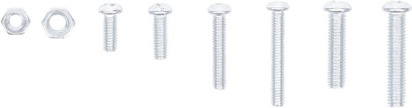 Muttern- und Schrauben-Sortiment | metrisch | M4 / M5 | 126-tlg.