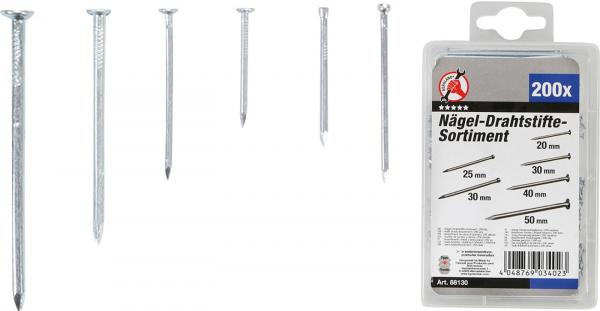 Nägel-/Drahtstifte-Sortiment | 200-tlg.