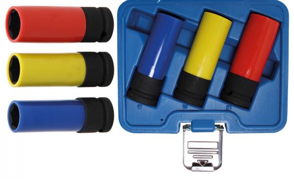 Kraft-Schoneinsatz-Satz | Antrieb innenvierkant 12,5 mm (1/2") | SW 17 / 19 / 21 mm | 3-tlg.