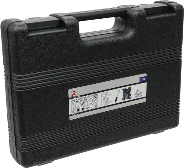 Steckschlüssel-Satz Wellenprofil | Antrieb 6,3 mm (1/4") / 12,5 mm (1/2") | 115-tlg.