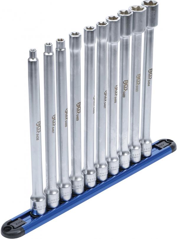 Steckschlüssel-Einsatz-Satz E-Profil | XXL | Antrieb Innenvierkant 10 mm (3/8") | SW E6 - E20 | 10-tlg.