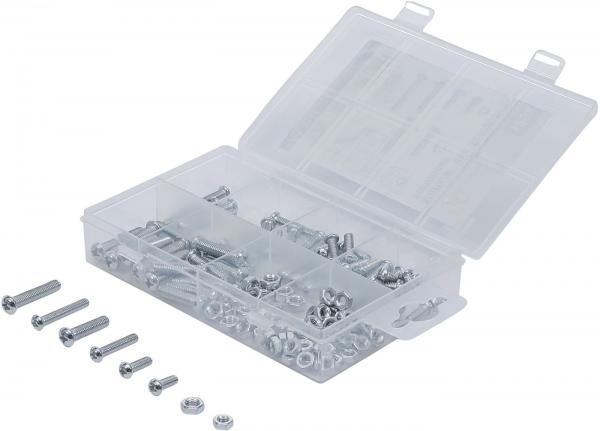 Muttern- und Schrauben-Sortiment | metrisch | M4 / M5 | 126-tlg.