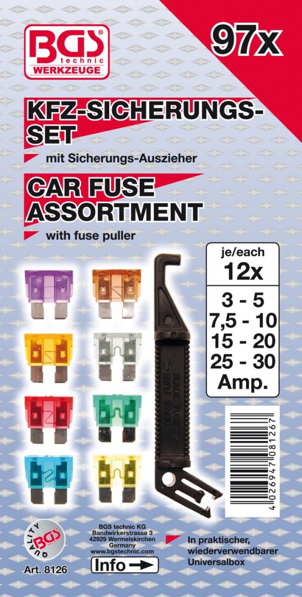 Pkw-Sicherungs-Sortiment | 97-tlg.