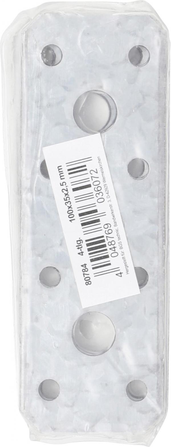 Flachverbinder | 100 x 35 x 2 mm | 4-tlg.