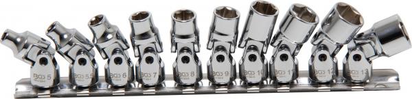 Gelenk-Steckschlüssel-Satz | Antrieb Innenvierkant 6,3 mm (1/4") | SW 5 - 13 mm | 10-tlg.
