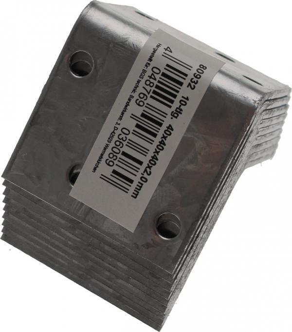 Winkelverbinder | 40 x 40 x 40 mm | 10-tlg.