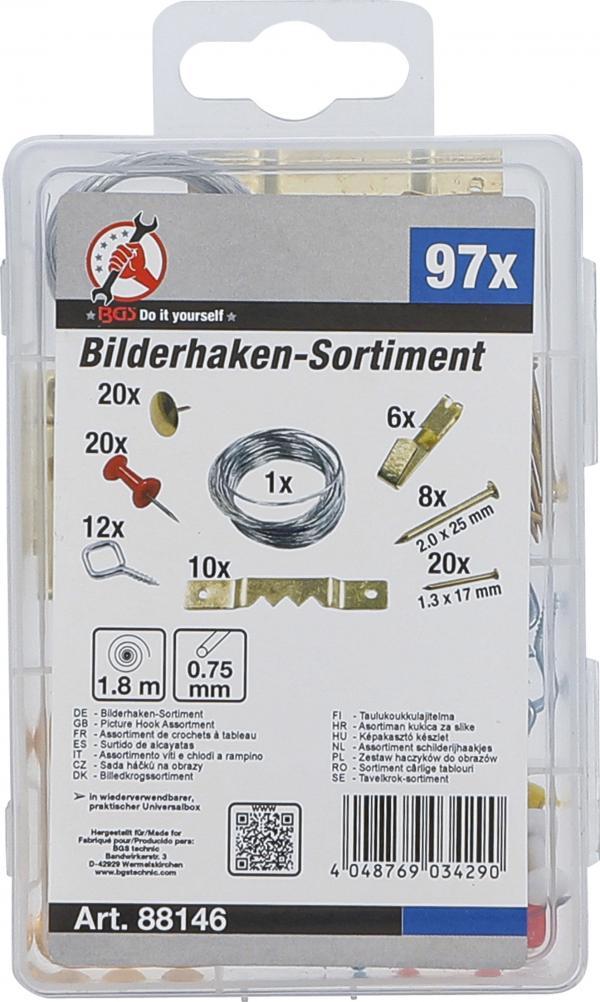 Bilderhaken-Sortiment | 97-tlg.