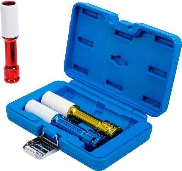 Kraft-Schoneinsatz-Satz | Antrieb Innenvierkant 12,5 mm (1/2") | 150 mm tief | SW 17 / 19 / 21 mm | 3-tlg.