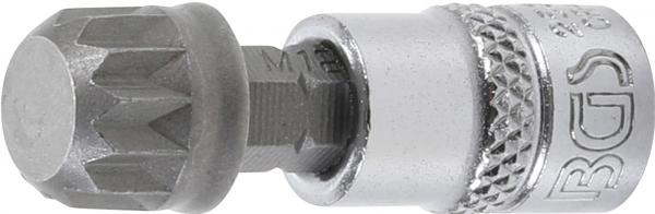 Bit-Einsatz | Antrieb Innenvierkant 6,3 mm (1/4") | Innenvielzahn (für XZN) M12