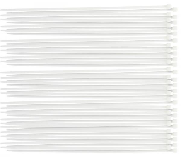 Kabelbinder-Sortiment | weiß | 4,8 x 250 mm | 50-tlg.