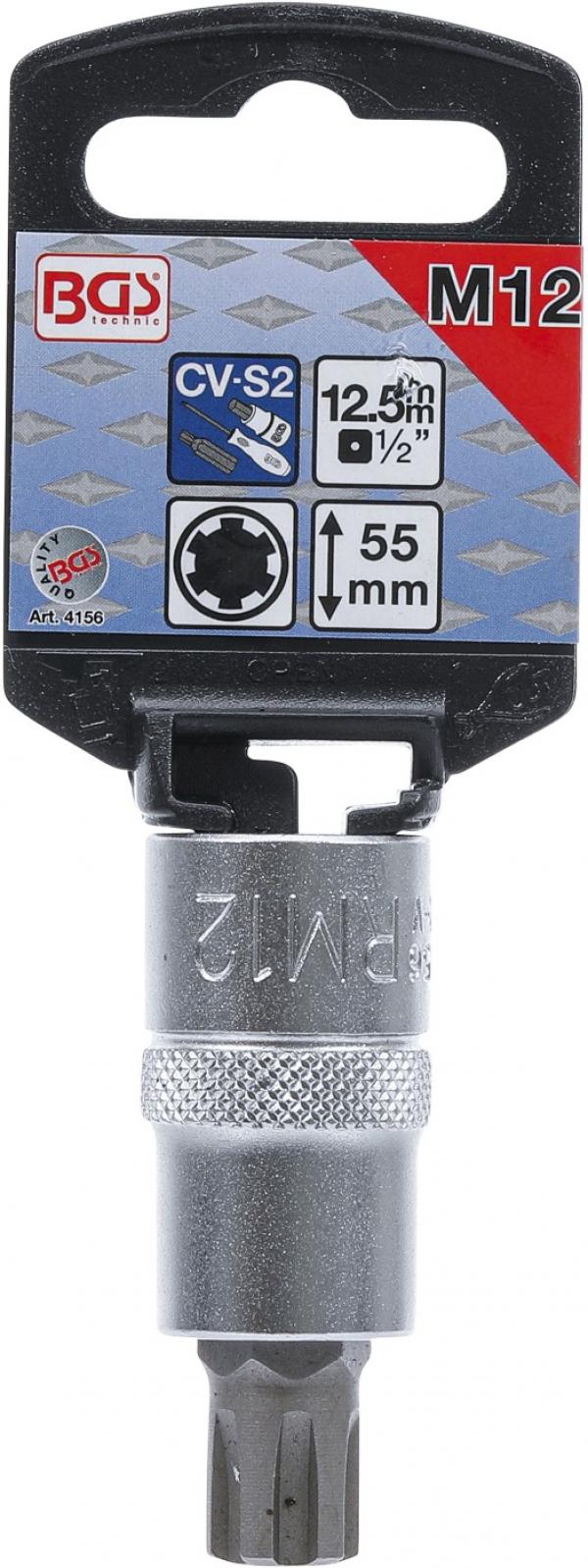 Bit-Einsatz | Antrieb Innenvierkant 12,5 mm (1/2") | Keil-Profil (für RIBE) M12