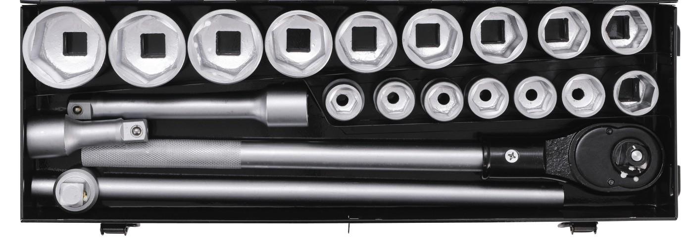 Steckschlüssel-Satz | Antrieb 20 mm (3/4") | SW 19 - 50 mm | 20-tlg.