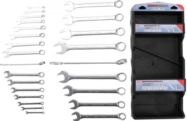 Maul-Ringschlüssel-Satz | Zollgrößen | SW 1/4" - 1.1/4" | 25-tlg.