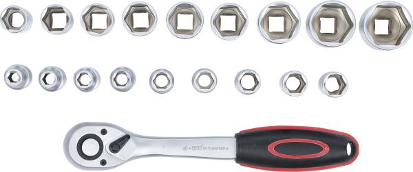 Steckschlüssel-Satz | Antrieb 12,5 mm (1/2") | SW 8 - 32 mm | 19-tlg.
