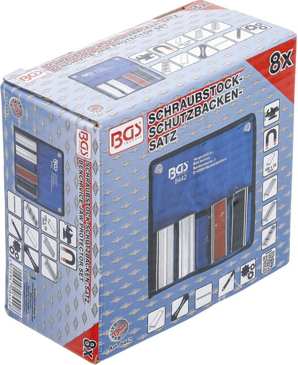 Schraubstock-Schutzbacken-Satz | Aluminium | 100 mm | 8-tlg.