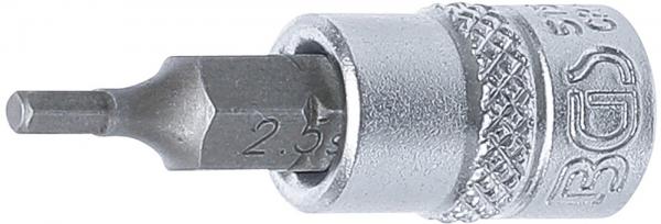 Bit-Einsatz | Antrieb Innenvierkant 6,3 mm (1/4") | Innensechskant 2,5 mm